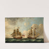 The Peregrine (later renamed the Royal Caroline) in Two Positions off the Coast) by John Cleveley the elder