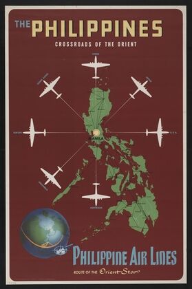 The Philippines, crossroads of the Orient Philippine Air Lines, route of the Orient Star — size preview