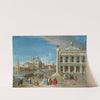 The Piazzetta with Santa Maria della Salute beyond, Venice by Johan Anton Richter