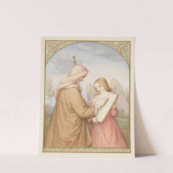 The pilgrim, inscribing herself in the book of God held by an angel by Marie Ellenrieder