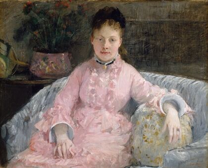 The Pink Dress (Albertie-Marguerite Carré, later Madame Ferdinand-Henri Himmes, 1854–1935) — size preview