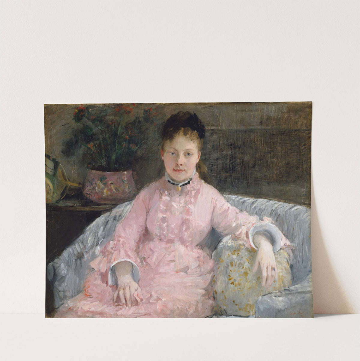 The Pink Dress (Albertie-Marguerite Carré, later Madame Ferdinand-Henri Himmes, 1854–1935) (ca. 1870) by Berthe Morisot