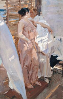 The Pink Robe. After the Bath