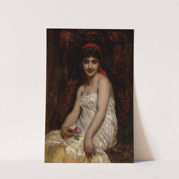 The pink rose by Etienne Adolphe Piot