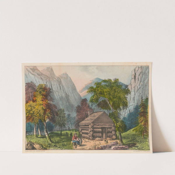 The pioneer cabin of the Yo-semite Valley by Currier & Ives.