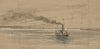 The place of exchange in the Savannah river looking toward the city, the rebel boat Beauregard coming down to meet the flag of truce