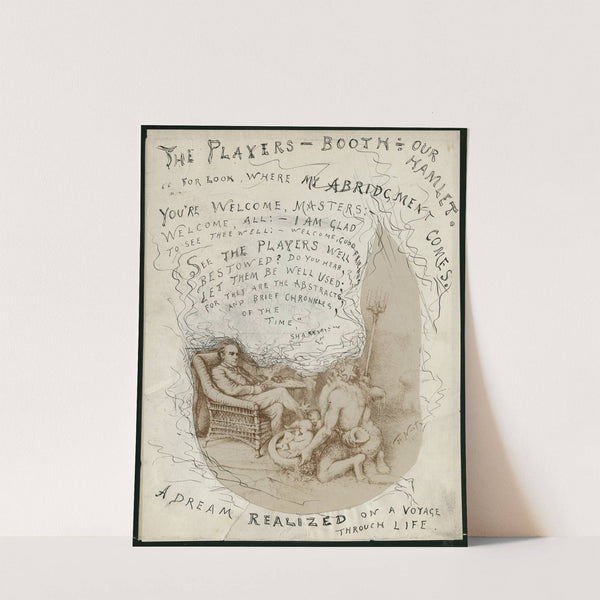 The Players, Booth, our Hamlet (1890-1899) by Thomas Nast