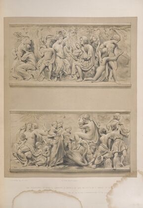 The pleasures of public gardens, – a series of bas reliefs