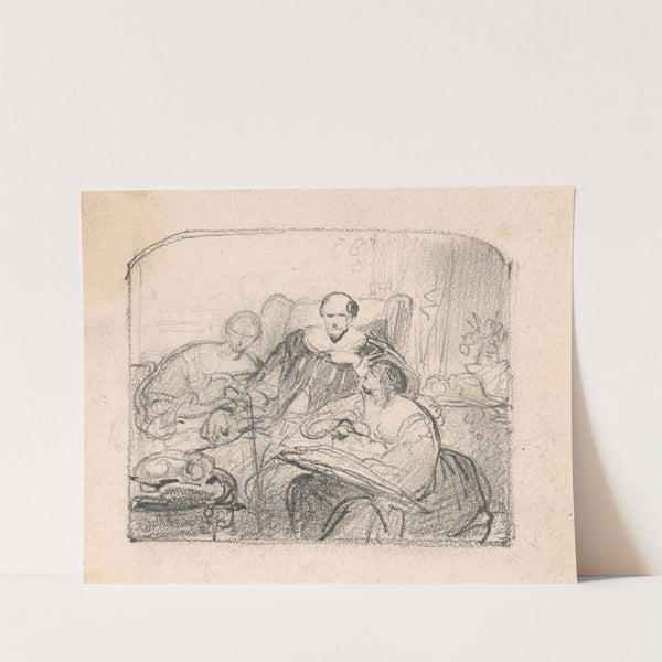 The Poet John Milton Dictates Paradise Lost to his Daughters by Nicaise De Keyser