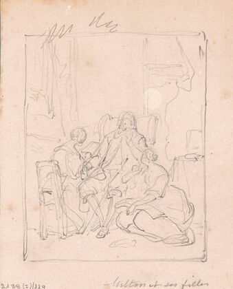The Poet John Milton Dictates Paradise Lost to his Daughters