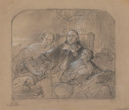 The Poet John Milton Dictates Paradise Lost to his Daughters