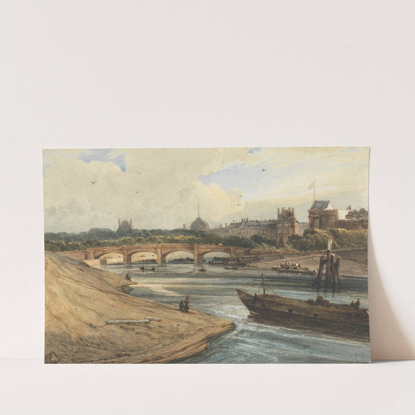 The Pont de la Concorde and Tuileries Palace from the Cours la Reine by François Louis Thomas Francia