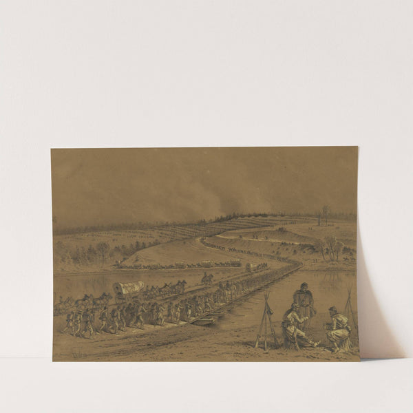 The pontoon bridges by Edwin Forbes