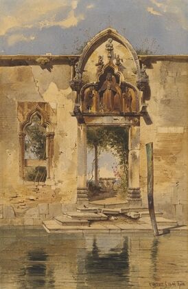 The Portal of the Madonna della Misericordia from the Canal (1844)