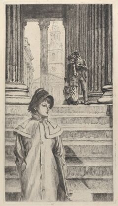 The Portico of the National Gallery, London (1878)