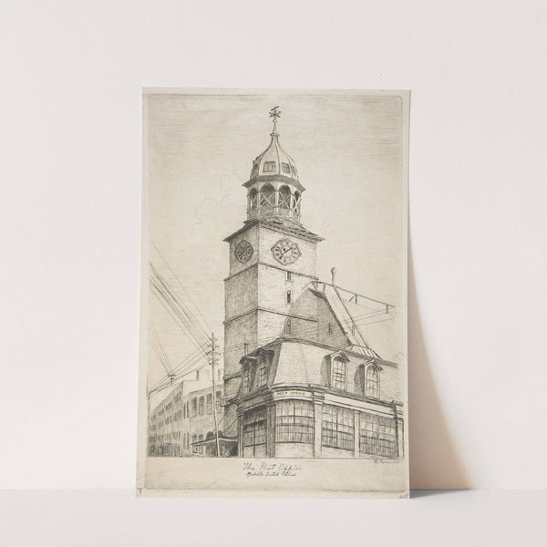 The Post Office, Middle Dutch Church, from ‘Scenes of Old New York’. (1870) by Henry Farrer