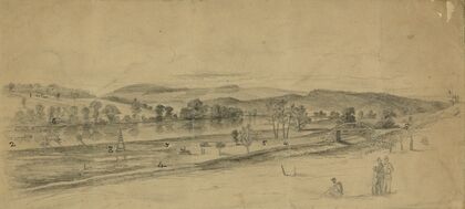 The Potomac River, near Williamsport, on the morning of the crossing of Gen. Lee’s army