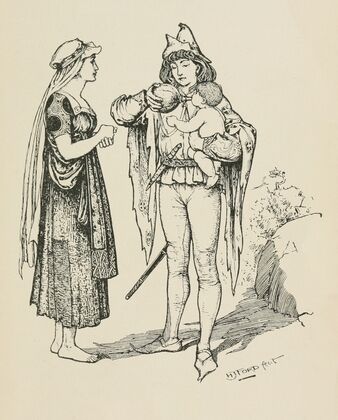The Prince feeds the Baby from his Flask