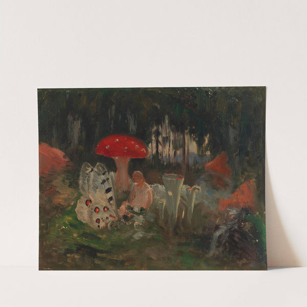 The Princess and a Butterfly Underneath a Fly Agaric by Torsten Wasastjerna