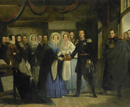 The Princess of Orange Receiving Alexander II (1818-1881), Grand Duke and Heir to the Throne of Russia, in the Czar Peter’s House in Zaandam
