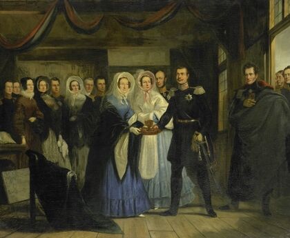 The Princess of Orange Receiving Alexander II (1818-1881), Grand Duke and Heir to the Throne of Russia, in the Czar Peter’s House in Zaandam