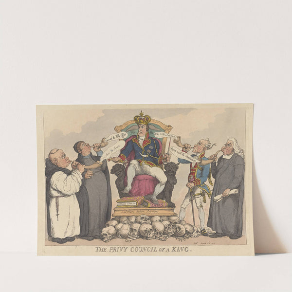 The privy council of a king (1815) by Thomas Rowlandson
