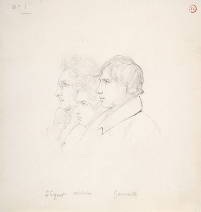 The Prix de Rome Winners of 1817; Léon Cogniet, Achille Michallon and Antoine Garnaud
