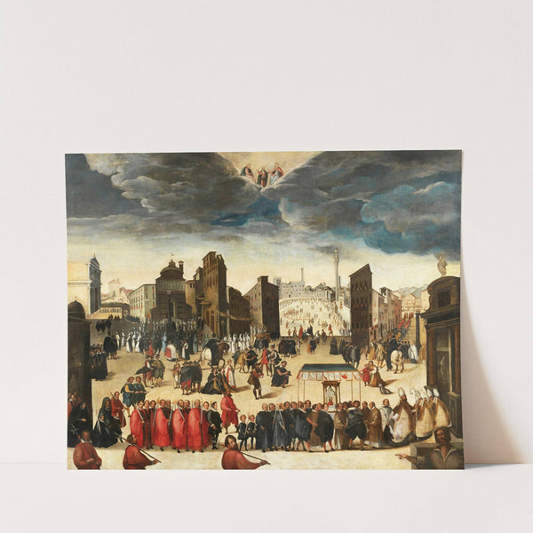 The procession celebrating the consecration of the Insigne Collegiata di Santa Maria in Provenzano, Siena by Antonio di Taddeo Gregori