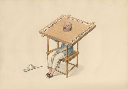 The punishment of the wooden collar