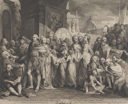 The Queen or Domestic Education at Windsor (Designs for the Walls of the Great Room of the Society for the Encouragement of the Arts) — size preview