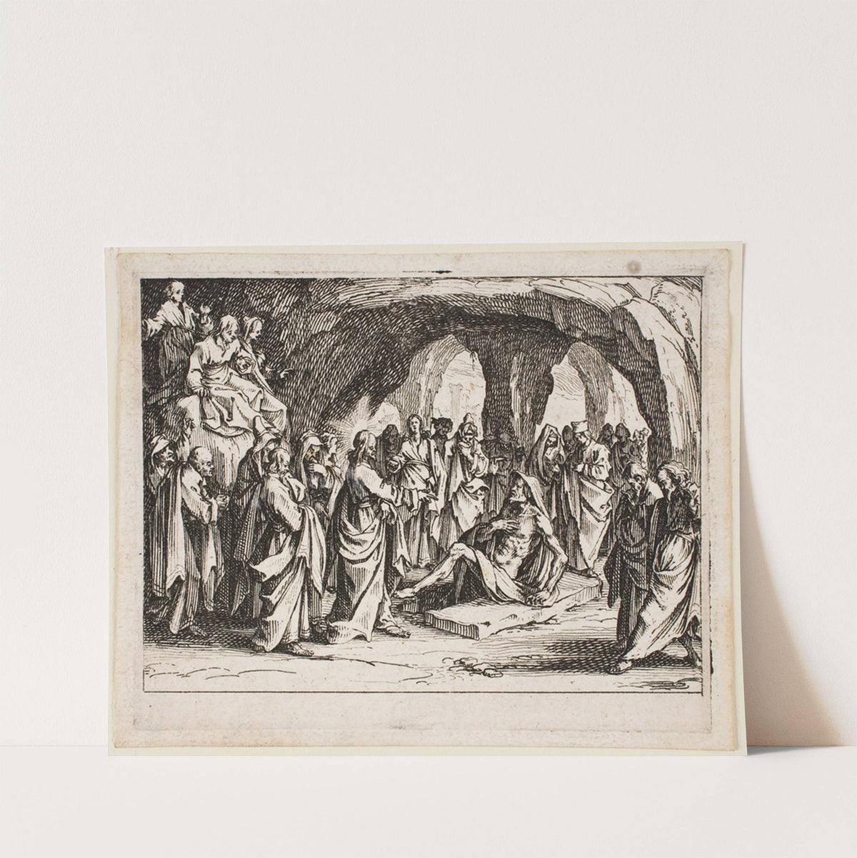 The Raising of Lazarus (1635) by Jacques Callot