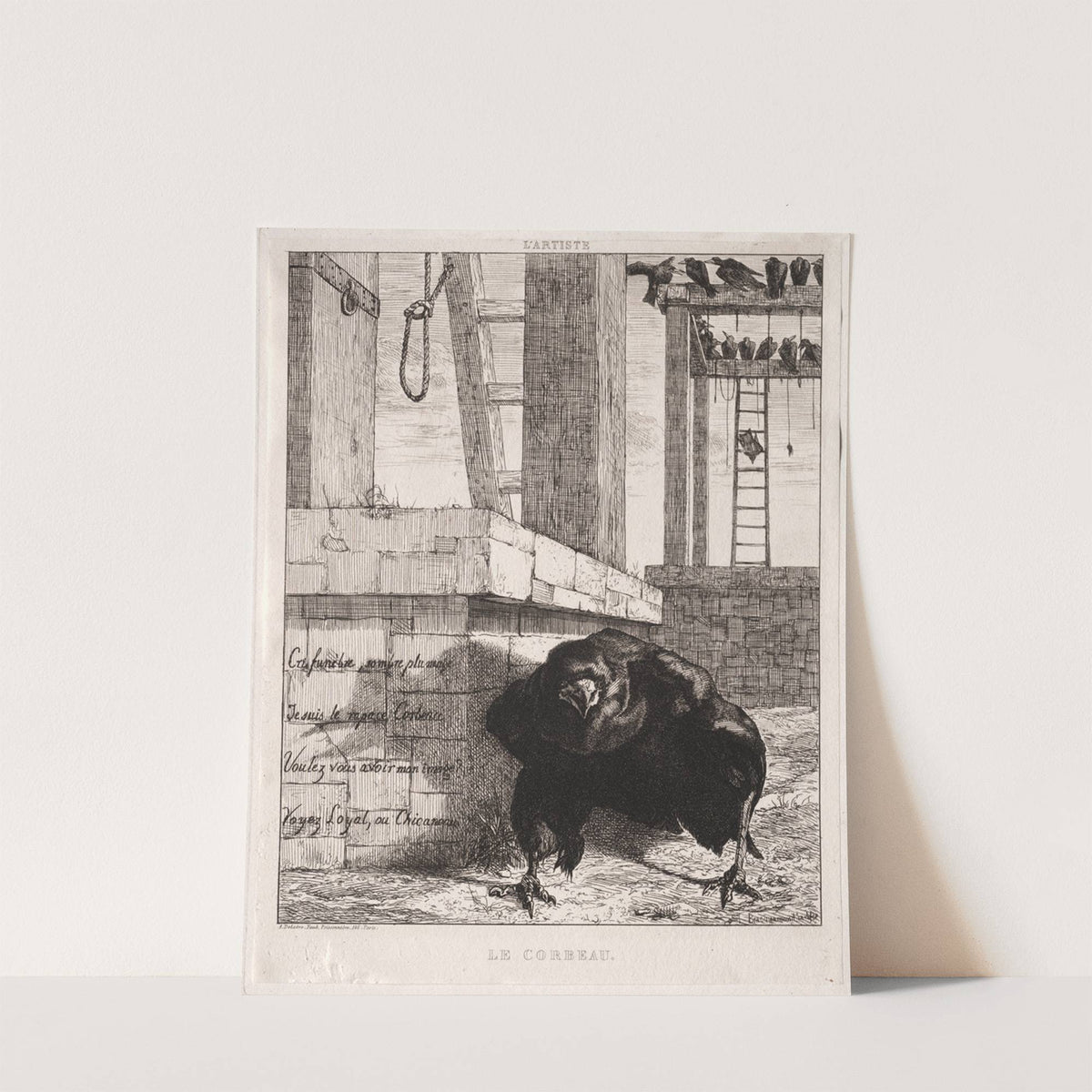 The Raven (1854) by Félix Bracquemond
