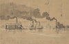 The rebel fleet of flag of truce boats in the Savannah River going down to the Leary & Hermann Livingstone to take off rebel prisoners