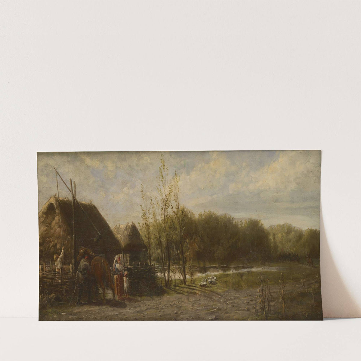 The rebel patrol on the outskirts (19th century) by Roman Alekna-Szwoynicki