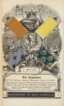 The Repository of Arts, Literature, Commerce, Manufactures, Fashions, and Politics, 1st series, vol. 1 (1809) — size preview