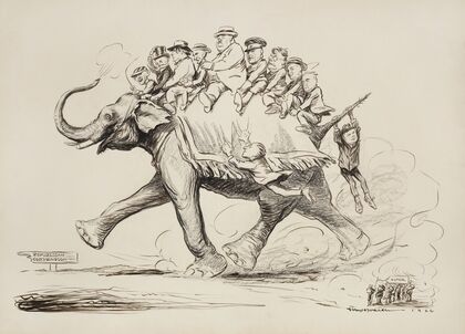 The Republican Party elephant marches to the Republican Convention (1920) — size preview