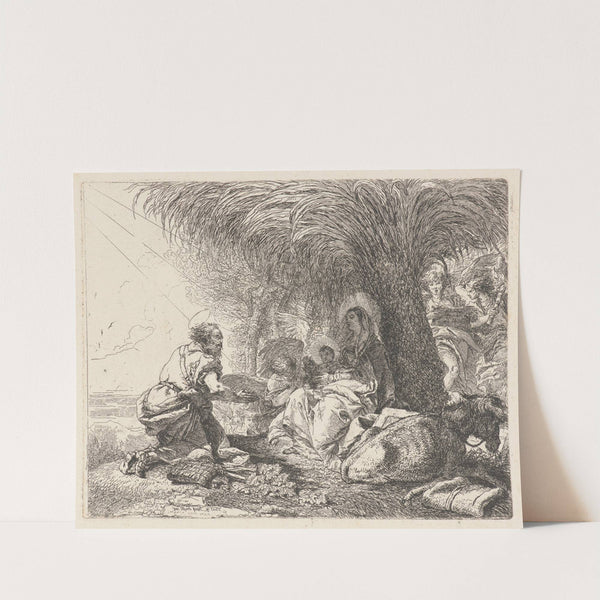 The Rest on the Flight with Joseph in Adoration (1752) by Giovanni Domenico Tiepolo