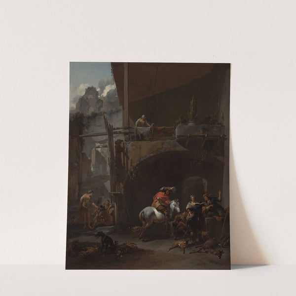 The Return from the Hunt by Nicolaes Pietersz. Berchem