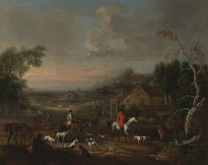 The Reverend Jemmet Browne at a meet of foxhounds