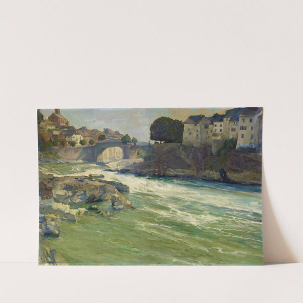 The Rhine At Laufenburg by E. Augusto Lovatti