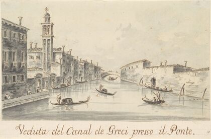The Rio dei Greci, with the Ponte della Pieta in the Distance