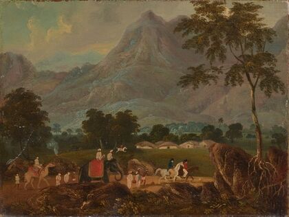 The road from Calcutta to Patna with an elephant and a camel