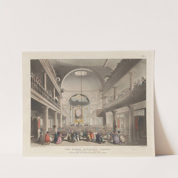 The Roman Catholic Chapel, Lincoln’s Inn Fields. (1808) by Thomas Rowlandson