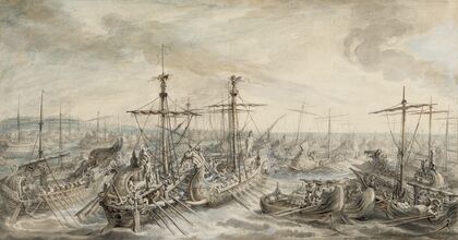 The Roman Fleet Victorious over the Carthaginians at the Battle of Cape Ecnomus (1763)