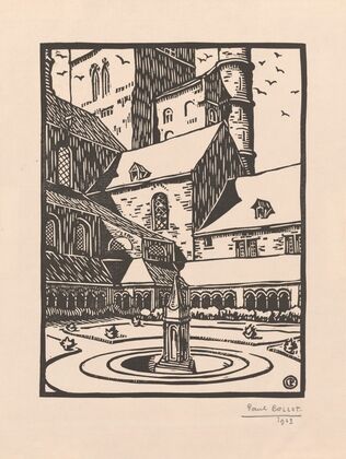 The Romanesque cloister of Sainte-Gertrude in Nivelles (1922)