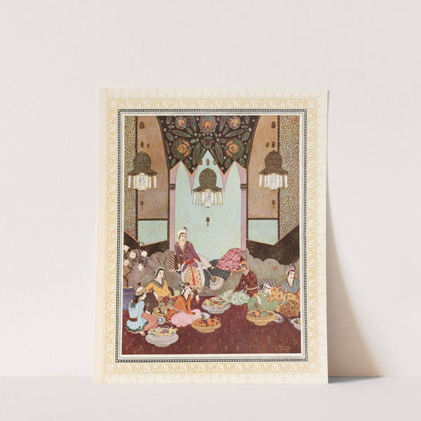 The room of the frults prepared for Abu-l-Hasan (1914) by Edmund Dulac