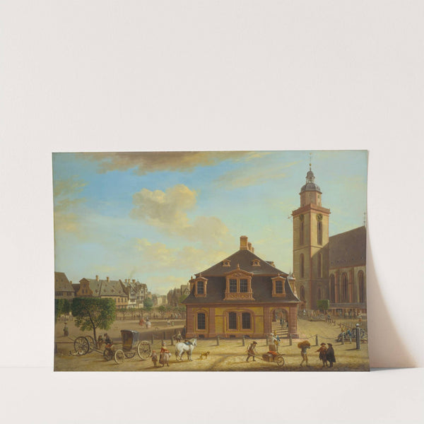 The Rossmarkt in Frankfurt by Christian Georg Schütz the elder