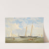 The Royal Yacht Squadron Schooner Viking At Anchor Off Cowes by Charles Gregory