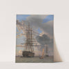 The Russian Ship of the Line ‘Asow’ and a Frigate at Anchor near Elsinore (1828) by Christoffer Wilhelm Eckersberg