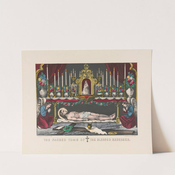 The sacred tomb of the blessed redeemer by Currier & Ives.